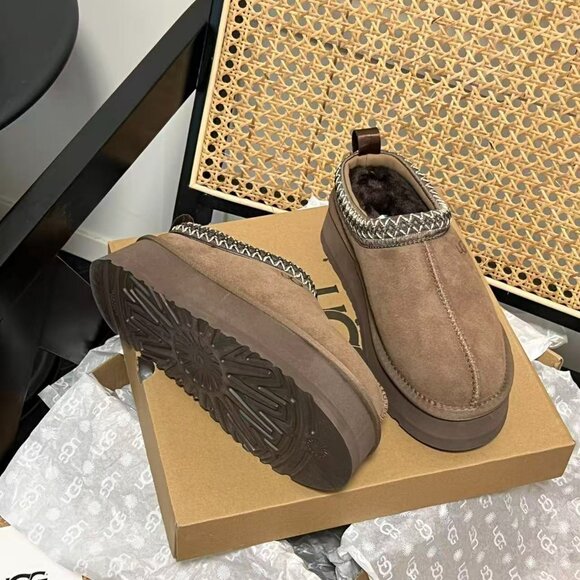 UGG Tazz Platform Shearling Lined Slipper Hickory - Picture 4 of 6